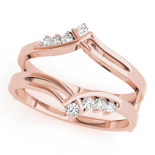 Engagement Wrap Half Eternity Ring in Gold & Platinum