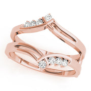 Engagement Wrap Half Eternity Ring in Gold & Platinum