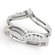 Engagement Wrap Half Eternity Ring in Gold & Platinum