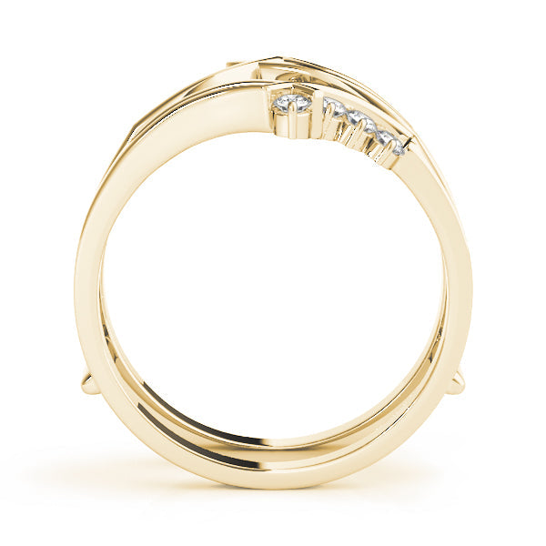 Engagement Wrap Half Eternity Ring in Gold & Platinum