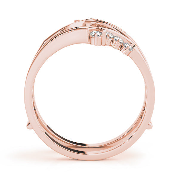 Engagement Wrap Half Eternity Ring in Gold & Platinum