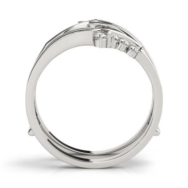 Engagement Wrap Half Eternity Ring in Gold & Platinum