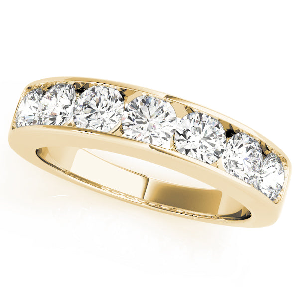 Channel Set Half Eternity Ring in 10K/14K gold and platinum with certified lab-grown or natural diamonds