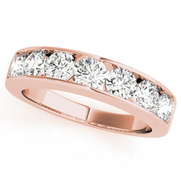 Channel Set Half Eternity Ring in Gold & Platinum