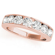 Channel Set Half Eternity Ring in Gold & Platinum
