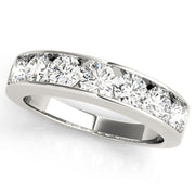 Channel Set Half Eternity Ring in Gold & Platinum