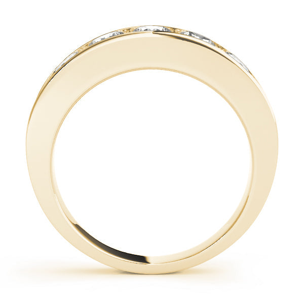 Channel Set Half Eternity Ring in Gold & Platinum