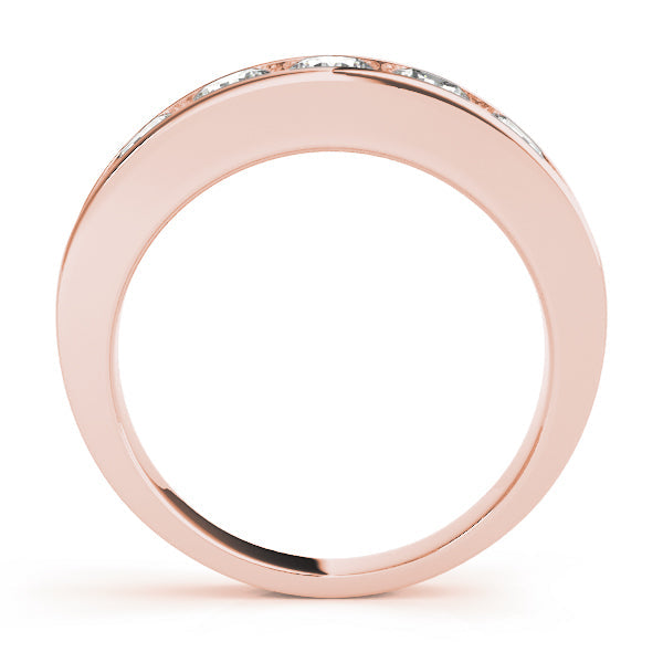 Channel Set Half Eternity Ring in Gold & Platinum