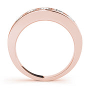 Channel Set Half Eternity Ring in Gold & Platinum