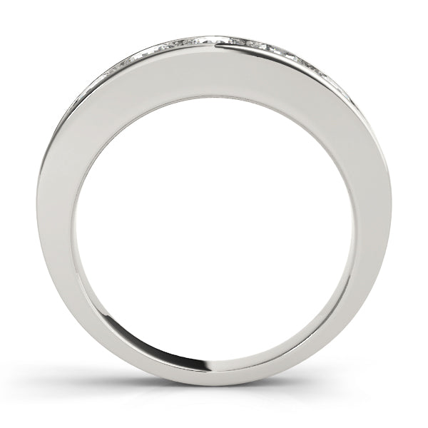 Channel Set Half Eternity Ring in Gold & Platinum