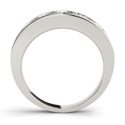 Channel Set Half Eternity Ring in Gold & Platinum