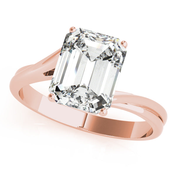 Iconic Color Rings Emerald Diamond Engagement Ring in 10K/14K gold and platinum with certified lab-grown or natural diamonds