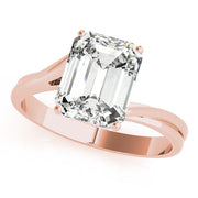Iconic Color Rings Emerald Diamond Engagement Ring in 10K/14K gold and platinum with certified lab-grown or natural diamonds
