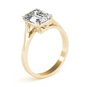 Iconic Color Rings Emerald Diamond Engagement Ring in 10K/14K gold and platinum with certified lab-grown or natural diamonds