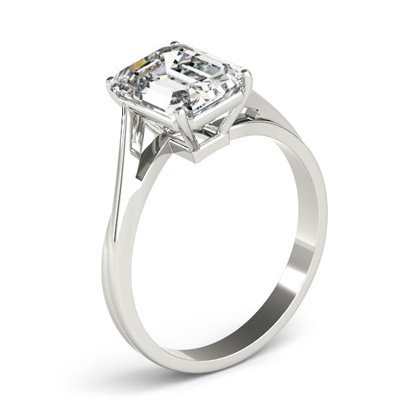 Iconic Color Rings Emerald Diamond Engagement Ring in 10K/14K gold and platinum with certified lab-grown or natural diamonds