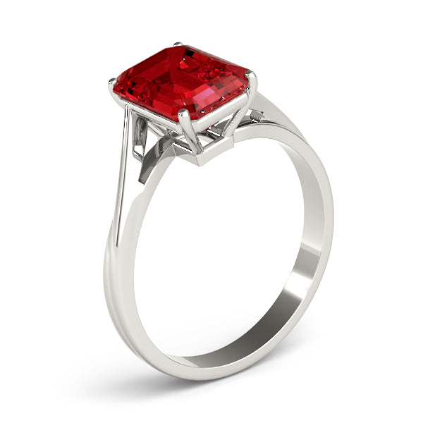 Iconic Color Rings Emerald Diamond Engagement Ring in 10K/14K gold and platinum with certified lab-grown or natural diamonds