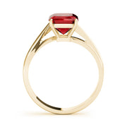 Iconic Color Rings Emerald Diamond Engagement Ring in 10K/14K gold and platinum with certified lab-grown or natural diamonds