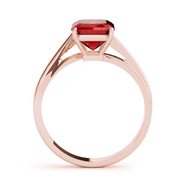 Iconic Color Rings Emerald Diamond Engagement Ring in 10K/14K gold and platinum with certified lab-grown or natural diamonds