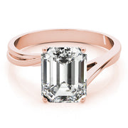 Iconic Color Rings Emerald Diamond Engagement Ring in 10K/14K gold and platinum with certified lab-grown or natural diamonds