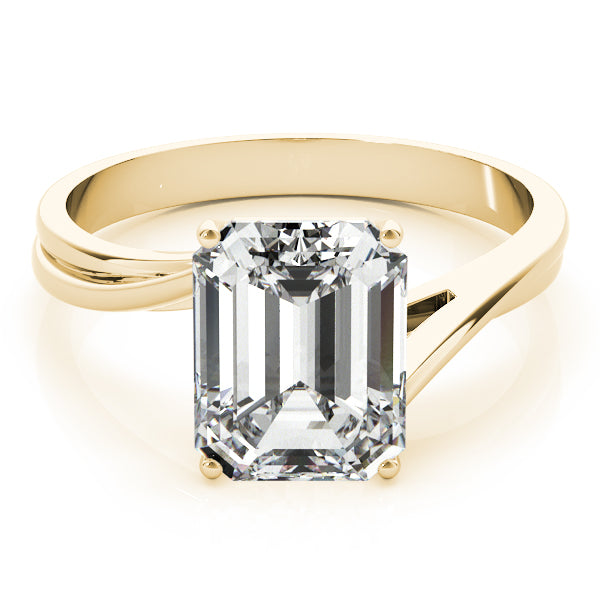 Iconic Color Rings Emerald Diamond Engagement Ring in 10K/14K gold and platinum with certified lab-grown or natural diamonds
