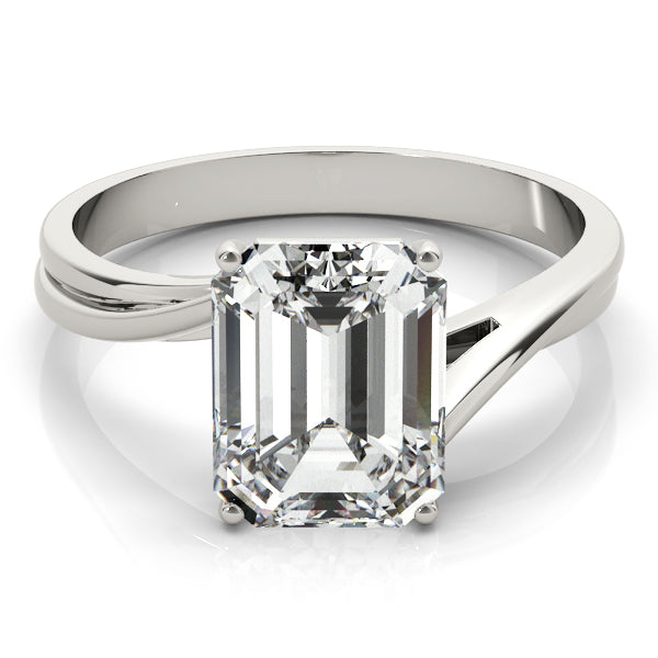 Iconic Color Rings Emerald Diamond Engagement Ring in 10K/14K gold and platinum with certified lab-grown or natural diamonds