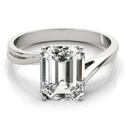 Iconic Color Rings Emerald Diamond Engagement Ring in 10K/14K gold and platinum with certified lab-grown or natural diamonds