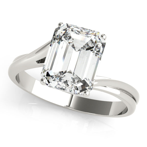 Iconic Color Rings Emerald Diamond Engagement Ring in 10K/14K gold and platinum with certified lab-grown or natural diamonds