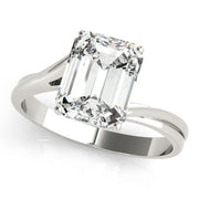 Iconic Color Rings Emerald Diamond Engagement Ring in 10K/14K gold and platinum with certified lab-grown or natural diamonds