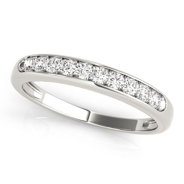 Channel Set Half Eternity Ring in 10K/14K gold and platinum with certified lab-grown or natural diamonds