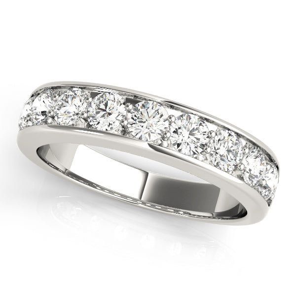 Channel Set Half Eternity Ring in 10K/14K gold and platinum with certified lab-grown or natural diamonds