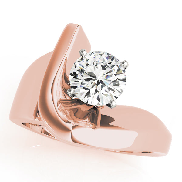 Signature Solitaires Any Shape Round Diamond Engagement Ring in 10K/14K gold and platinum with certified lab-grown or natural diamonds