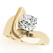 Signature Solitaires Any Shape Round Diamond Engagement Ring in 10K/14K gold and platinum with certified lab-grown or natural diamonds