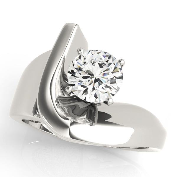 Signature Solitaires Any Shape Round Diamond Engagement Ring in 10K/14K gold and platinum with certified lab-grown or natural diamonds