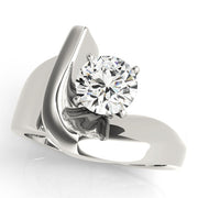 Signature Solitaires Any Shape Round Diamond Engagement Ring in 10K/14K gold and platinum with certified lab-grown or natural diamonds
