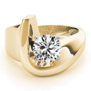 Signature Solitaires Any Shape Round Diamond Engagement Ring in 10K/14K gold and platinum with certified lab-grown or natural diamonds