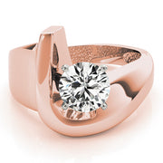 Signature Solitaires Any Shape Round Diamond Engagement Ring in 10K/14K gold and platinum with certified lab-grown or natural diamonds