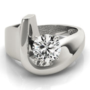 Signature Solitaires Any Shape Round Diamond Engagement Ring in 10K/14K gold and platinum with certified lab-grown or natural diamonds