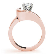 Signature Solitaires Any Shape Round Diamond Engagement Ring in 10K/14K gold and platinum with certified lab-grown or natural diamonds
