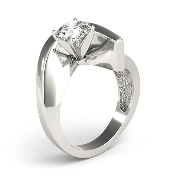 Signature Solitaires Any Shape Round Diamond Engagement Ring in 10K/14K gold and platinum with certified lab-grown or natural diamonds