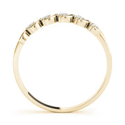 S Bands Half Eternity Ring in Gold & Platinum