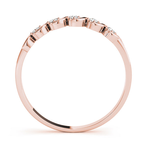 S Bands Half Eternity Ring in Gold & Platinum