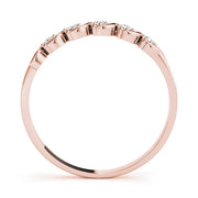 S Bands Half Eternity Ring in Gold & Platinum