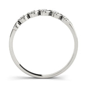 S Bands Half Eternity Ring in Gold & Platinum