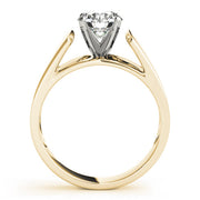 Sophisticated Solitaires Round Diamond Engagement Ring in 10K/14K gold and platinum with certified lab-grown or natural diamonds
