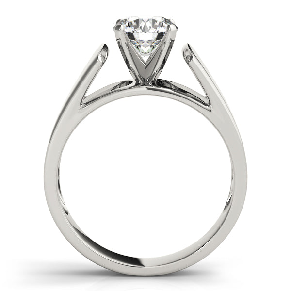 Sophisticated Solitaires Round Diamond Engagement Ring in 10K/14K gold and platinum with certified lab-grown or natural diamonds