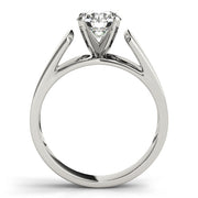 Sophisticated Solitaires Round Diamond Engagement Ring in 10K/14K gold and platinum with certified lab-grown or natural diamonds