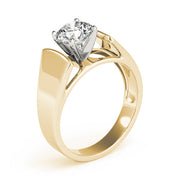 Sophisticated Solitaires Round Diamond Engagement Ring in 10K/14K gold and platinum with certified lab-grown or natural diamonds