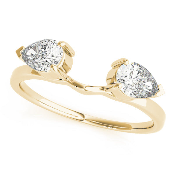Pear Wraps & Inserts Half Eternity Ring in 10K/14K gold and platinum with certified lab-grown or natural diamonds