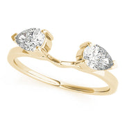 Pear Wraps & Inserts Half Eternity Ring in 10K/14K gold and platinum with certified lab-grown or natural diamonds