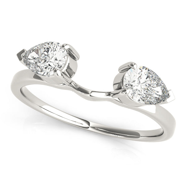 Pear Wraps & Inserts Half Eternity Ring in Gold & Platinum